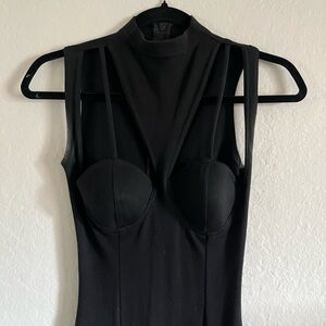 Vintage Elegant Black Sleeveless Dress